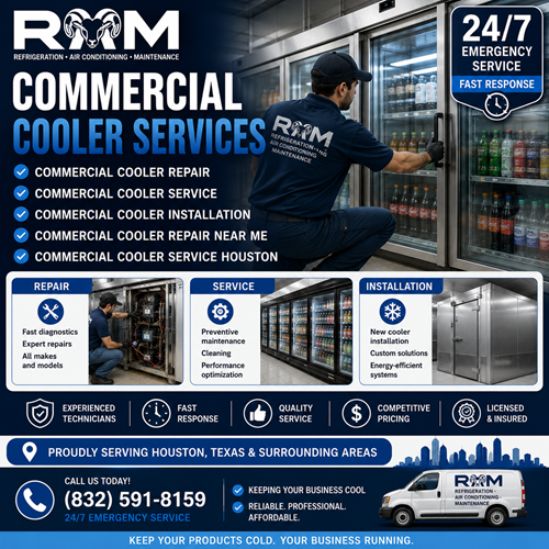 Commercial Cooler Repair, Commercial Cooler Service, Commercial Cooler Installation, Commercial Cooler Repair Near Me, Commercial Cooler Service Houston.
